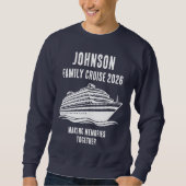 Personalized Editable Text Cruise Holiday Merch Sweatshirt (Vorderseite)