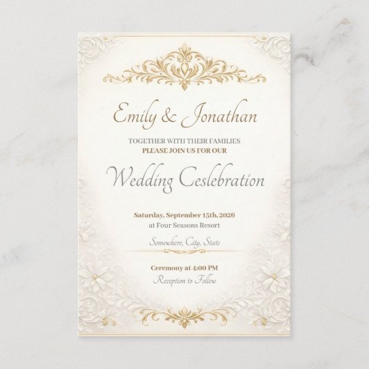 Personalized Editable Wedding Enclosure Cards Begleitkarte (Vorderseite)