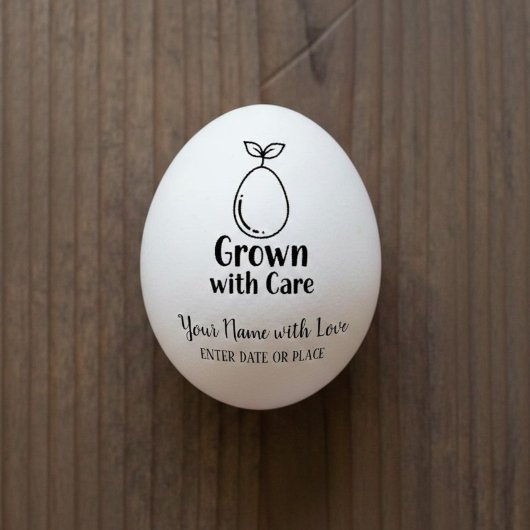 Personalized Egg Stamp – Custom Chicken Egg Stamp  Gummistempel