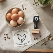 Personalized Egg Stamp – Custom Chicken Egg Stamp Gummistempel