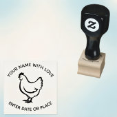 Personalized Egg Stamp – Custom Chicken Egg Stamp Gummistempel