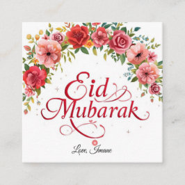Personalized Eid Mubarak Gift card Quadratische Visitenkarte