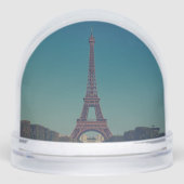 Personalized Eiffel Tower Snow Globe Custom Design Schneekugeln (Vorderseite)