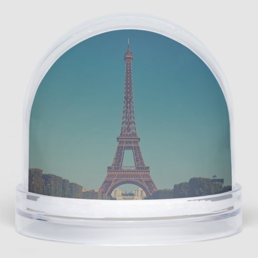Personalized Eiffel Tower Snow Globe Custom Design Schneekugeln (Vorderseite)