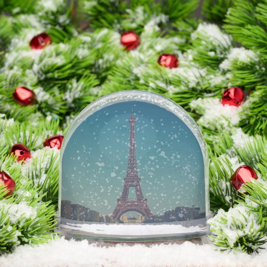 Personalized Eiffel Tower Snow Globe Custom Design Schneekugeln (Weihnachten)