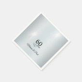 Personalized Elegant 60th Anniversary Party Serviette (Ecke)