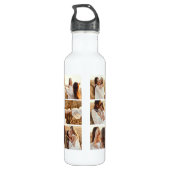 Personalized Elegant Best Mom Custom Photo Collage Edelstahlflasche (Rückseite)