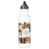 Personalized Elegant Best Mom Custom Photo Collage Edelstahlflasche (Links)