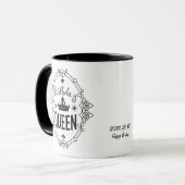 Personalized Elegant Birthday Queen Typography Tasse (Vorderseite Links)