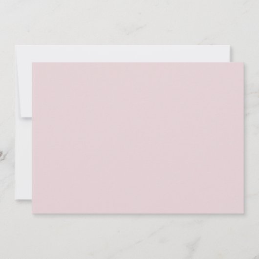 Personalized Elegant Blush Pink Roses and Greenery Mitteilungskarte (Rückseite)