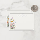  Personalized Elegant Boho Chic Note Card Mitteilungskarte (Vorderseite/Rückseite Beispiel)