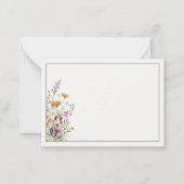  Personalized Elegant Boho Chic Note Card Mitteilungskarte (Rückseite)