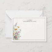  Personalized Elegant Boho Chic Note Card Mitteilungskarte (Vorderseite)