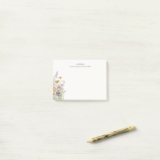  Personalized Elegant Boho Chic Post-it Klebezettel (Auf Schreibtisch)