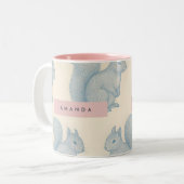 Personalized Elegant Charming Squirrel Pattern Zweifarbige Tasse (Vorderseite Links)