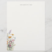  Personalized Elegant Chic Floral Letterhead Briefbogen (Vorderseite)