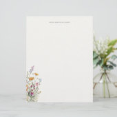  Personalized Elegant Chic Floral Letterhead Briefbogen (Stehend Vorderseite)