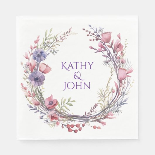 Personalized elegant cocktail party napkins serviette (Vorderseite)