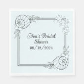 Personalized elegant cocktail party napkins shower serviette (Vorderseite)