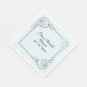 Personalized elegant cocktail party napkins shower serviette (Ecke)