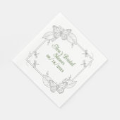 Personalized elegant cocktail party napkins shower serviette (Ecke)