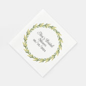 Personalized elegant cocktail party napkins shower serviette (Ecke)