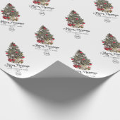 Personalized Elegant Corporate Logo Christmas Tree Geschenkpapier (Ecke)
