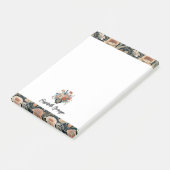 Personalized Elegant Dark Floral Post-it Klebezettel (angewinkelt)
