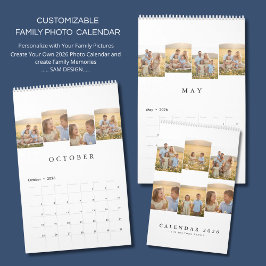 Personalized Elegant Family Memories Wall Calendar Kalender