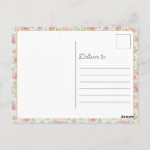 Personalized Elegant Floral Happy Mother’s Day Postkarte (Rückseite)