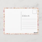 Personalized Elegant Floral Happy Mother’s Day Postkarte (Rückseite)