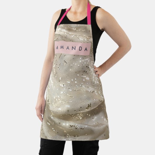 Personalized Elegant Gold Sparkle Schürze (InSitu)