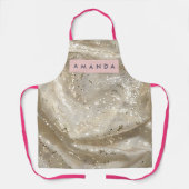Personalized Elegant Gold Sparkle Schürze (Vorderseite)