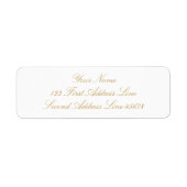 Personalized Elegant Gold & White Return Address (Vorne)