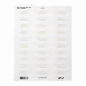Personalized Elegant Gold & White Return Address (Vorne)