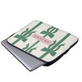 Personalized Elegant Green Bow Ribbon  Laptopschutzhülle (Vorne Knopf)