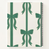 Personalized Elegant Green Bow Ribbon  Notizblock (Rückseite)