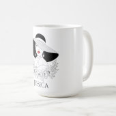 Personalized Elegant Lady Coffee Mug Kaffeetasse (VorderseiteRechts)