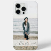 Personalized Elegant Modern Photo and Name Case-Mate iPhone Hülle (Rückseite)