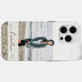 Personalized Elegant Modern Photo and Name Case-Mate iPhone Hülle (Rückseite (Horizontal))