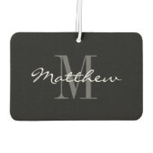 Personalized elegant monogram car air freshener autolufterfrischer (Rückseite)