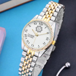 Personalized Elegant Monogram Custom Name & Initia Armbanduhr