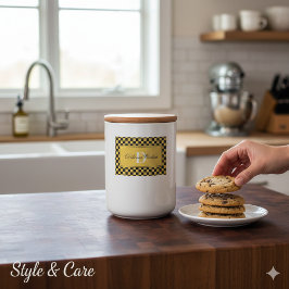 Personalized Elegant Monogram Food Label Sticker Lebensmitteletikett