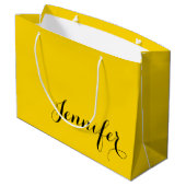 Personalized Elegant Name Printed Large Gift Bag Große Geschenktüte (Rückseite Schrägansicht)