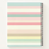 Personalized Elegant Pastel Macaron Stripe Notizblock (Rückseite)