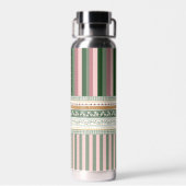 Personalized Elegant Pattern Water Bottle Trinkflasche (Rückseite)