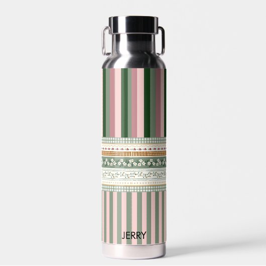 Personalized Elegant Pattern Water Bottle Trinkflasche (Vorne)