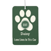 Personalized Elegant Pet Paw Dog Love Funny Gift Autolufterfrischer (Vorderseite)