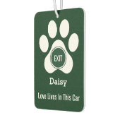 Personalized Elegant Pet Paw Dog Love Funny Gift Autolufterfrischer (Links)