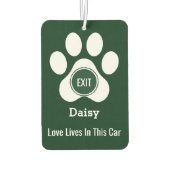 Personalized Elegant Pet Paw Dog Love Funny Gift Autolufterfrischer (Rückseite)